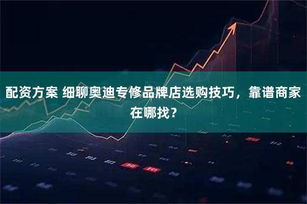 配资方案 细聊奥迪专修品牌店选购技巧，靠谱商家在哪找？